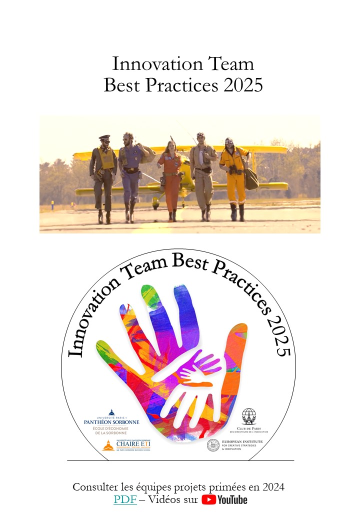 Téléchargez la présentation des trophées Innovation Team Best Practices 2025 – les inscriptions pour une candidature sont closes, les évaluations en cours. A bientôt avec le programme des équipes primées 2025!!!! 