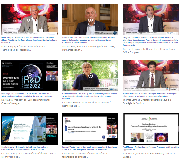 Regardez les vidéos des interventions