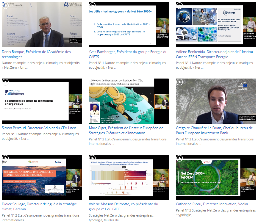 Regardez les vidéos des interventions